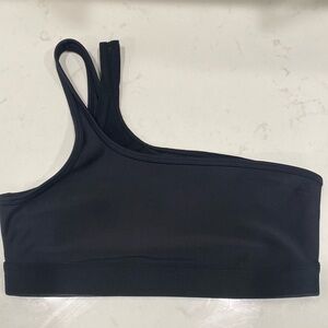 One shoulder Alo mesh detail sports bra